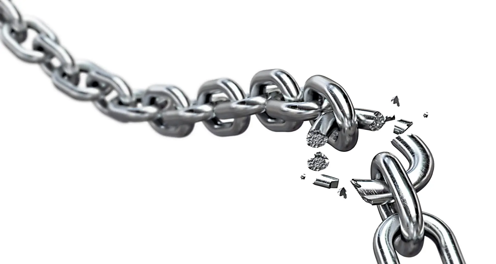 Breaking chains - symbol of freedom from addiction representing Marching Forward's mission